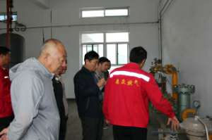 拜泉县相关领导考察武汉俊远竹木加工有限公司燃气